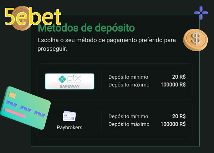 O cassino 5ebetbet oferece uma grande variedade de métodos de pagamento